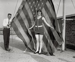 August 21, 1924. "Miss Helen G. Sweeney." Helen represented the District of Columbia as Miss Washington in Atlantic City and, as Miss Treasury Department, led a fashion revue in "Uncle Sam's Follies," a musical put on by federal employees. National Photo Company Collection glass negative. View full size.