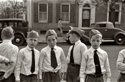 November 1935. Sons of American Legion members in Bethlehem, Pennsylvania. View full size. 35mm nitrate negative by Walker Evans for the FSA.