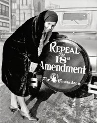 December 16, 1930. Chicago. " The Crusaders have new slogans. Miss Elizabeth Thompson was one of the first members of that national organization, formed to overthrow Prohibition, to put the new tire cover on her car." Underwood & Underwood photo. View full size.