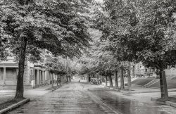 Portsmouth, New Hampshire, circa 1909. "State Street near Rockingham Hotel." Detail of 8x10 inch dry plate glass negative, Detroit Publishing Company. View full size.