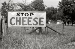 July 1941. "Signs on U.S. 41, Kenosha County, Wisconsin." 35mm nitrate negative by John Vachon for the Farm Security Administration. View full size.