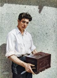 Colorized version of this Shorpy photo. View full size.
