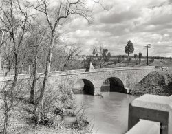 March 1936. "Old stone bridge at Bull Run Battlefield. Manassas, Virginia." 4x5 inch nitrate negative by Paul Carter (1903-1938) for the Resettlement Administration. View full size.