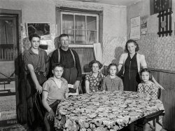 August 1940. "The family of John Yeuser [i.e., Yenser]. Mauch Chunk, Pennsylvania. Photos  of East, Upper, and Lower Mauch Chunk, a small historic coal mining town in the Lehigh Valley." Medium format negative by Jack Delano. View full size.