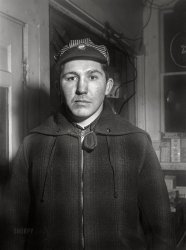December 1940. "War boom in a New England industrial town. Portrait of a shipyard worker. Bath, Maine." Photo by Jack Delano for the Farm Security Administration. View full size.