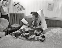 Winter 1942. Washington, D.C. "Jewel Mazique, Negro federal worker employed in the Library of Congress, spends much of her time reading." (Image in a jacket marked "Killed.") Acetate negative by John Collier for the U.S. Office of the Coordinator of Information. View full size.