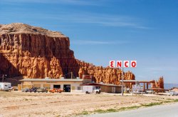 This Kodachrome dated October 1971 and labeled "Navajo" is the latest dispatch from our peregrinating correspondent Don Cox. Only 400 feet ahead: Baby Rocks! View full size.