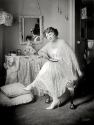 New York circa 1922. "Tiffany." The Metropolitan Opera lyric soprano Marie Tiffany.  5x7 glass negative, George Grantham Bain Collection. View full size.