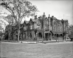Circa 1908. "Castle Inn at Buffalo, New York." The former residence of Millard Fillmore. 8x10 inch glass negative, Detroit Publishing Company. View full size.
