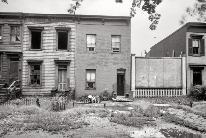 Sept. 1935. Washington, D.C. "Houses on Massachusetts Avenue near Union Station." Photo by Carl Mydans,  Resettlement Administration. View full size.