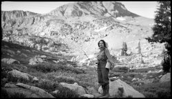 Yosemite National Park seems to have been a favorite of this family throughout the years. I do not know the identity of the woman but she is in quite a few other pictures I have. View full size.
